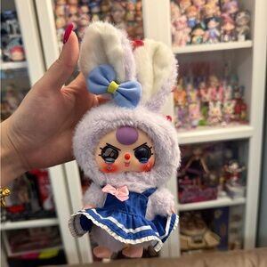 【Authentic】Baby Three Macaron Cute Bunny V2 Plush - Rare Liquid Glitter Eyes